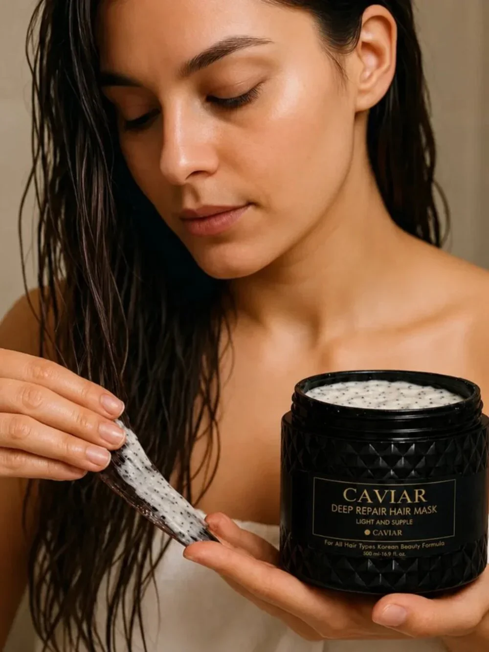 New Caviar Bloom Korean Deep Repair Hair Mask Light & Supple 16.9 Fl. Oz